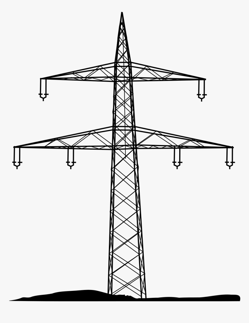 Transparent Power Line Clipart - Electricity Pylon Png, Png Download