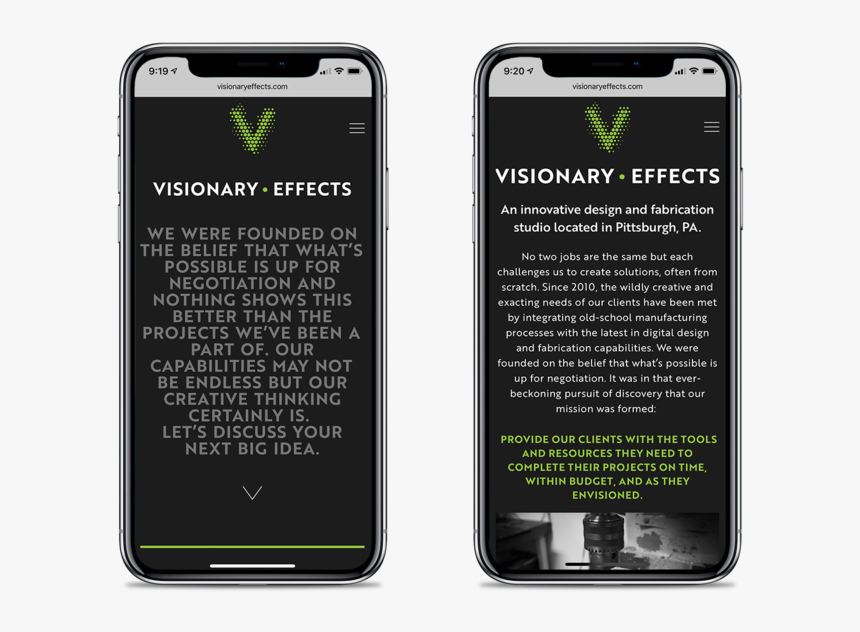 Design And Architecture Website Visionary Effects Bootstrap - Smartphone, HD Png Download