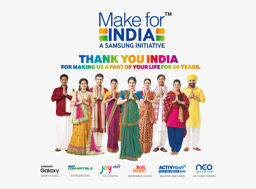 Samsung Announced Various Offers On Consumer Electronics - Make For India Samsung Png, Transparent Png