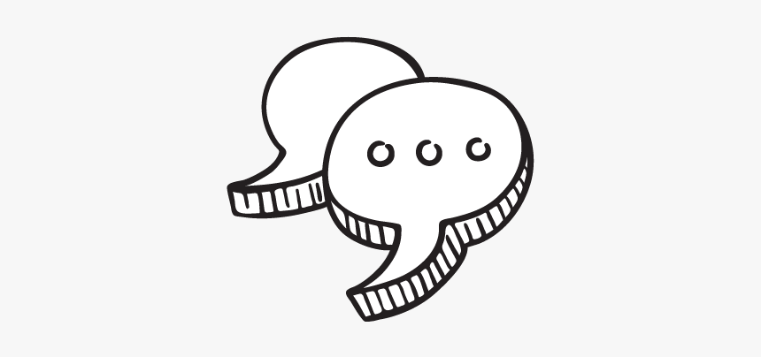 Icon Of A Chat Bubble - Line Art, HD Png Download