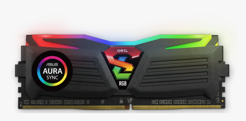 32gb Geil Super Luce Rgb Sync Series Ddr4 Pc4-24000 - Ram 16gb Geil Super Luce Rgb Ddr4 2400mhz, HD Png Download