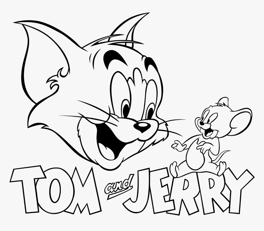 Dibujos Para Imprimir Tom - Tom And Jerry Clipart Black And White, HD Png Download
