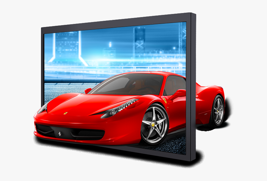 22/32/43 Inch Wall Mounted Vertical Advertising Display - Ferrari F 458, HD Png Download