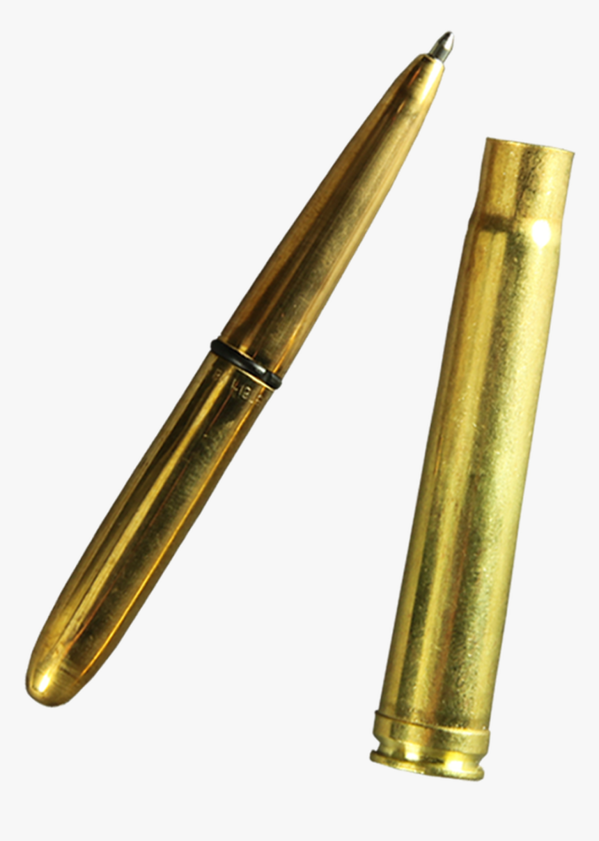 375 Mag Brass Bullet Pen Black Ink - Pen, HD Png Download