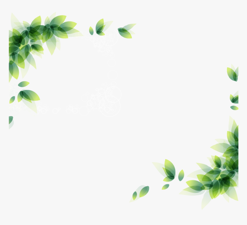 Flower Corner Border Png Clipart , Png Download Green Leaves Border