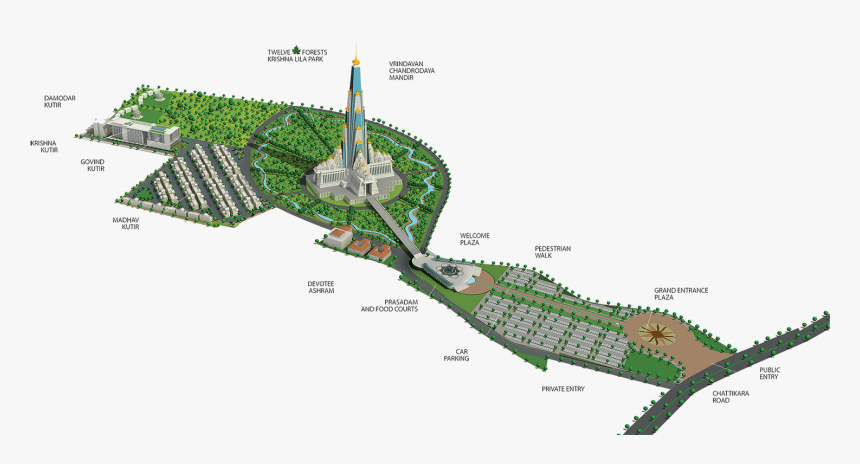 Vrindavan Chandrodaya Mandir - Vrindavan Chandrodaya Temple Details, HD Png Download