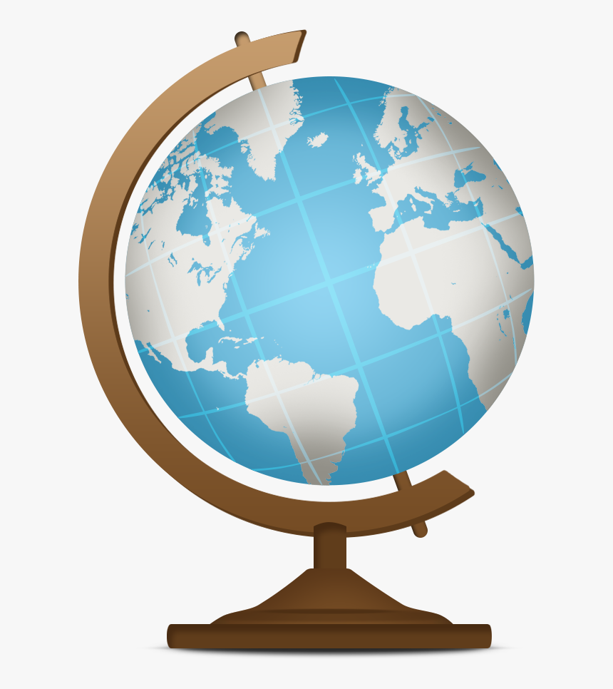 Globe Geography Clipart Computer Icons Clip Art - Globe On A Stand Vector, HD Png Download