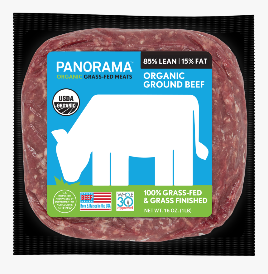 The Front Label Of Panorama Meats Beef Says The Product - Grass Fed Beef Usa Label, HD Png Download
