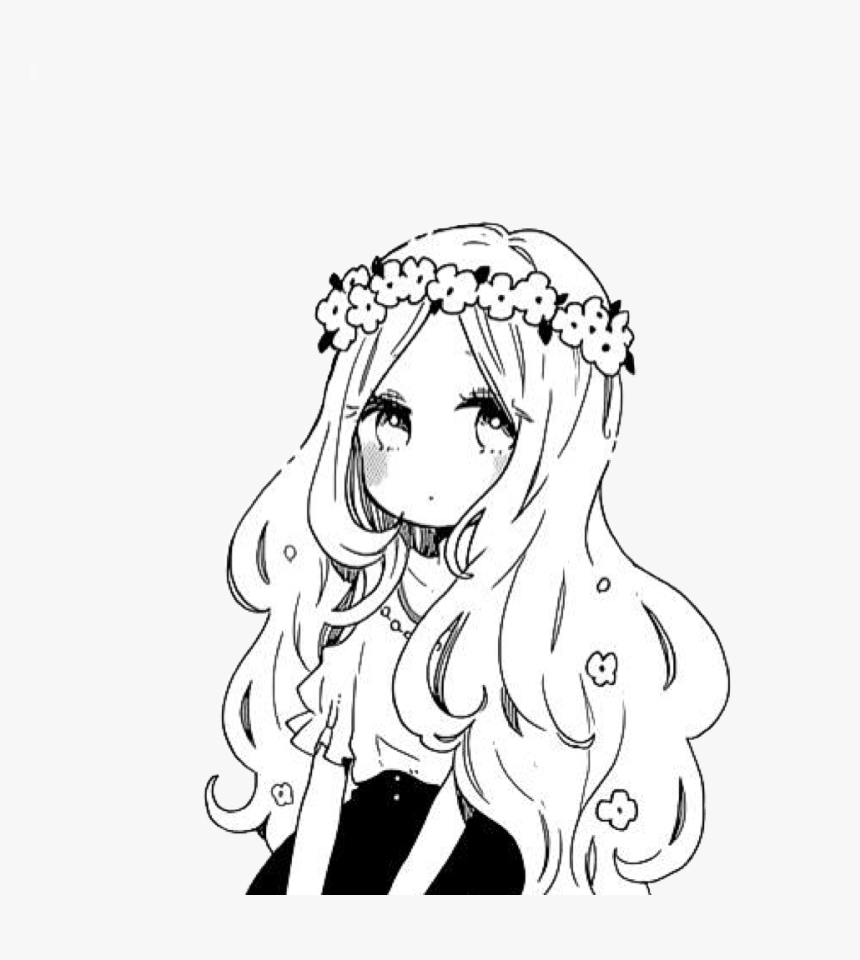 Girl Flower Flowers Animegirl Png Pngs Png Tumblr Cute - Lolis Para Colorir, Transparent Png