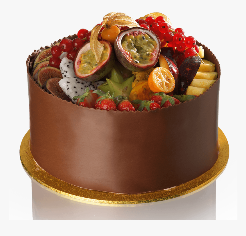 Modern Christmas Cake With Order Online Fresh Handmade - Chocolates And Exotic Fruit, HD Png Download