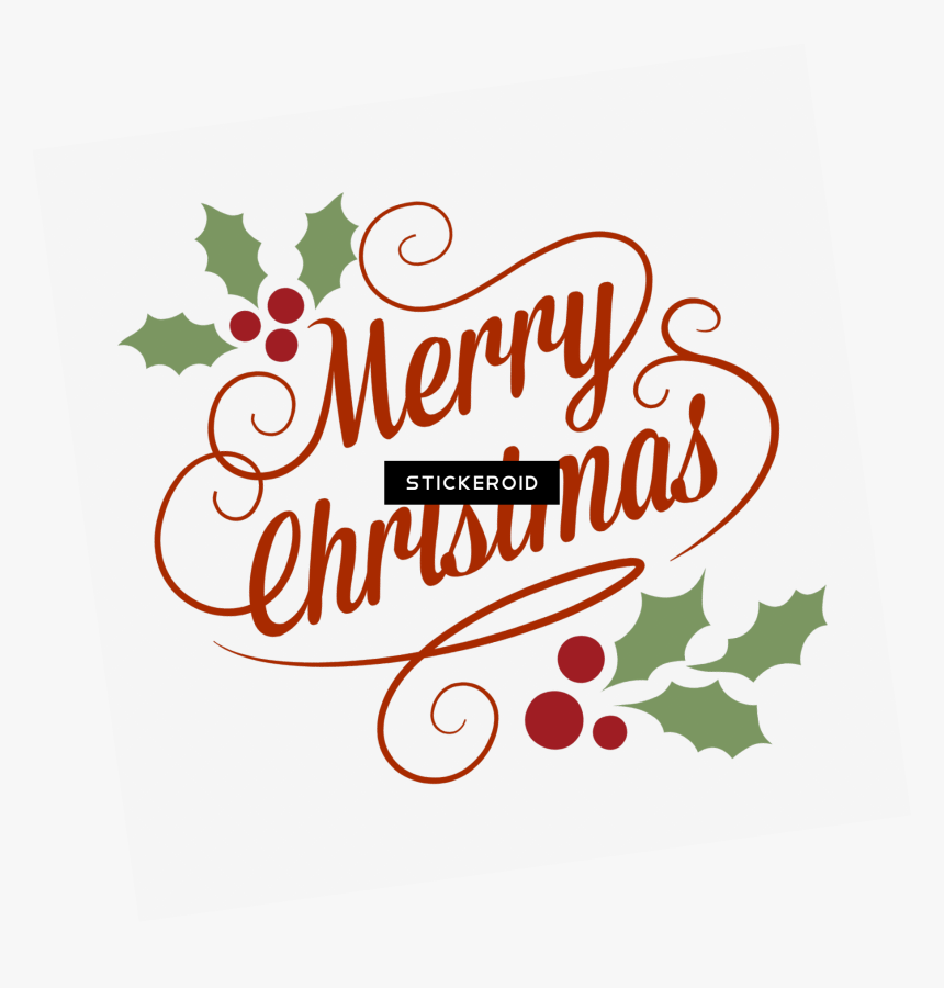 Merry Christmas Classical Vintage Sign - Merry Christmas Cake Topper Png, Transparent Png