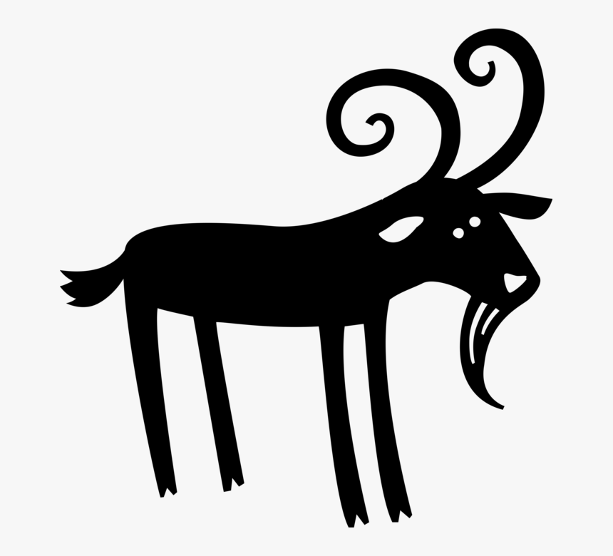 Vector Illustration Of Domestic Billy Goat - Illustration, HD Png Download