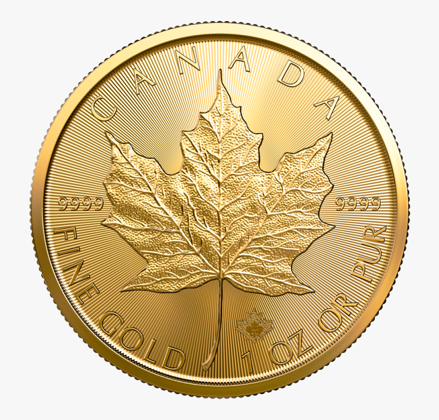 2020 1 Oz Canadian Gold Maple Leaf Coin, HD Png Download