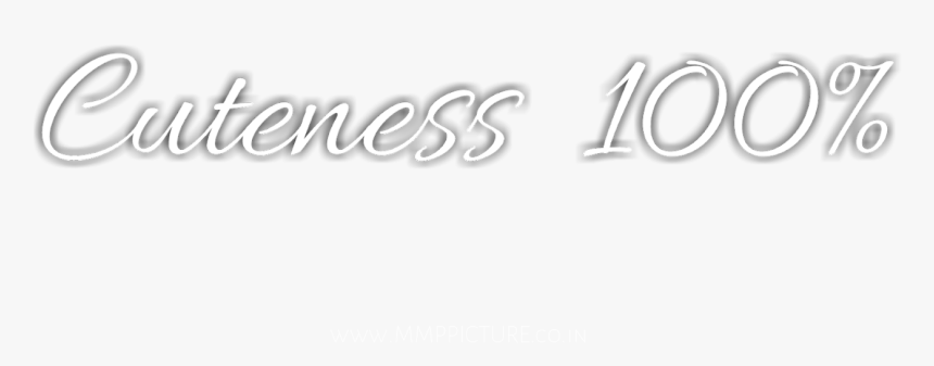 Cuteness 100% Text Png - Calligraphy, Transparent Png