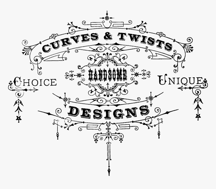 Vintage Typography Ornaments, HD Png Download