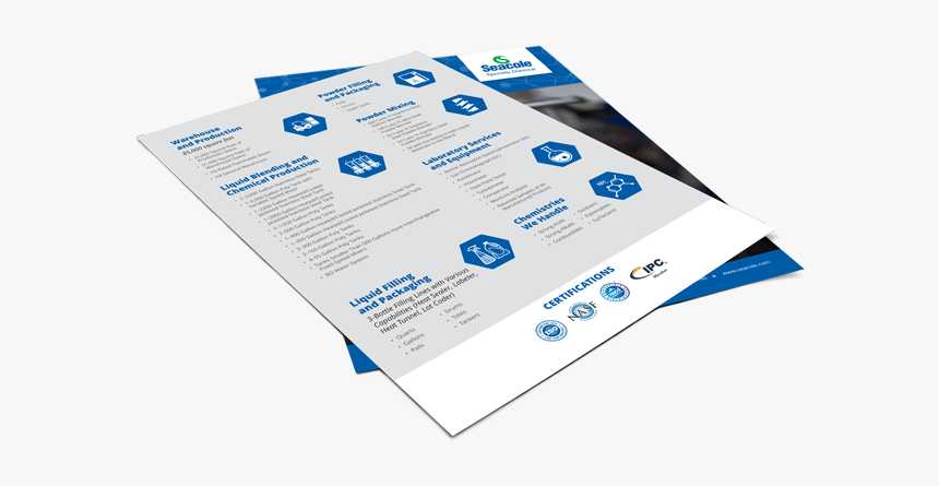 Seacole Specialty Chemical Contract Manufacturing Flyer - Brochure, HD Png Download