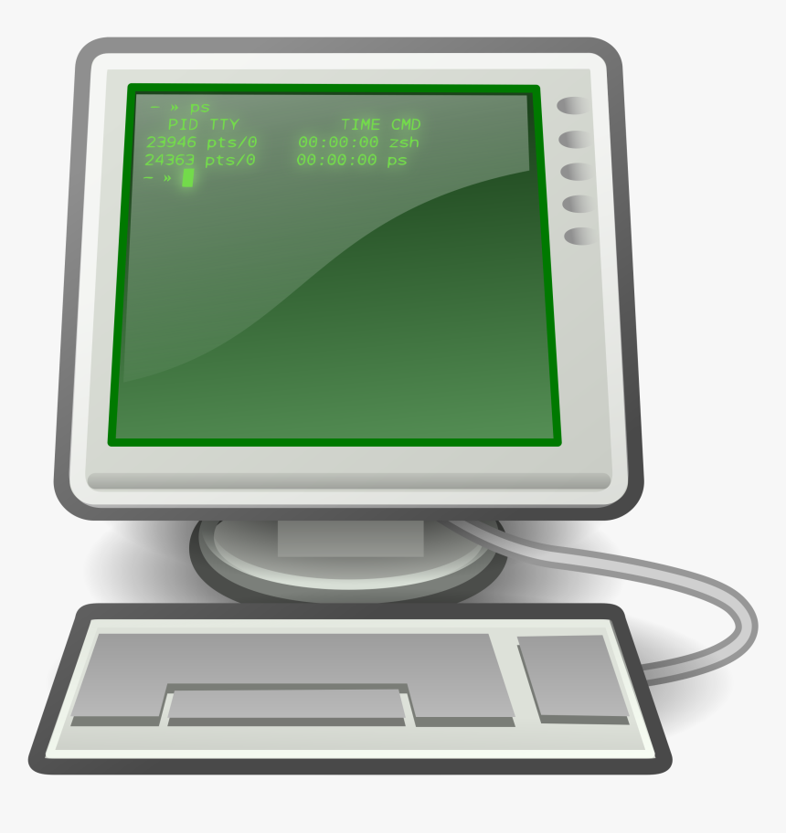 Computer With Green Screen Svg Clip Arts - Clipart Transparent Computer Png, Png Download