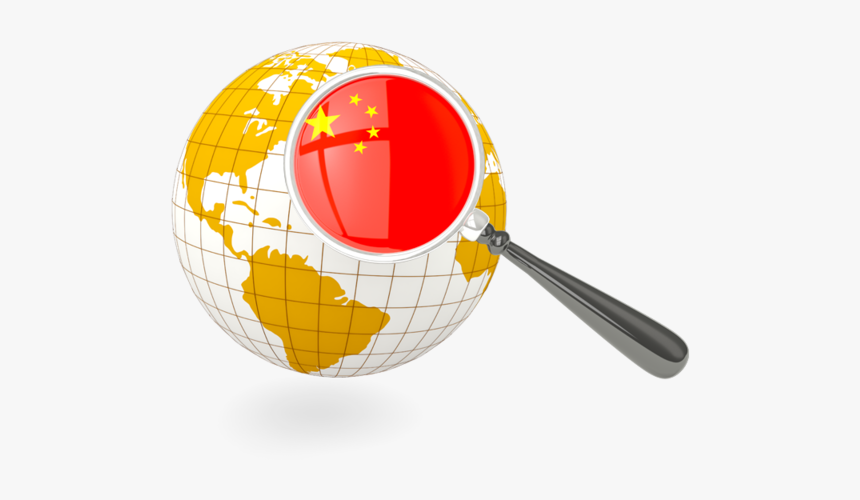 Magnified Flag With Globe - China Globe Png, Transparent Png