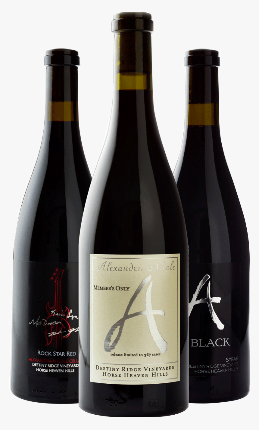 3 Bottles Of Alexandria Nicole Cellars Wine - Wine, HD Png Download