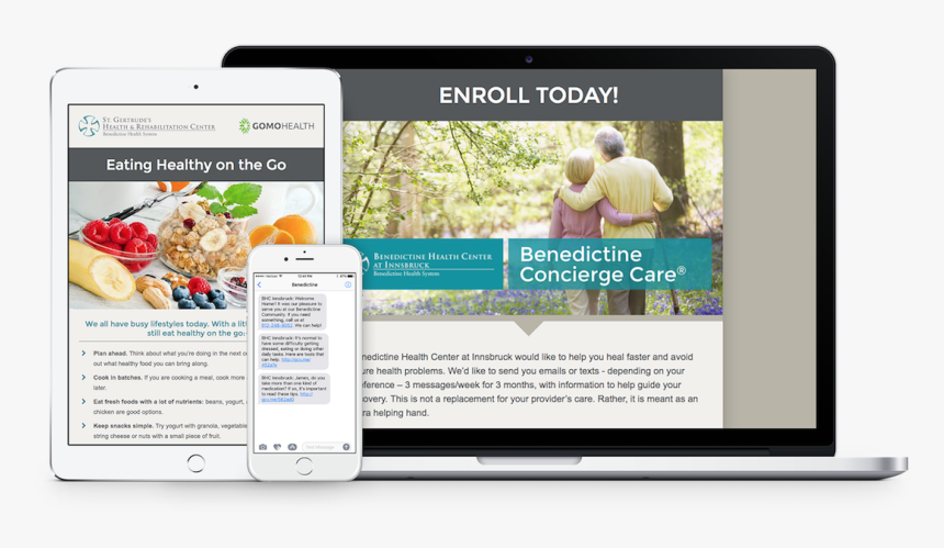 Benedictine Concierge Care On Multiple Devices - Website, HD Png Download