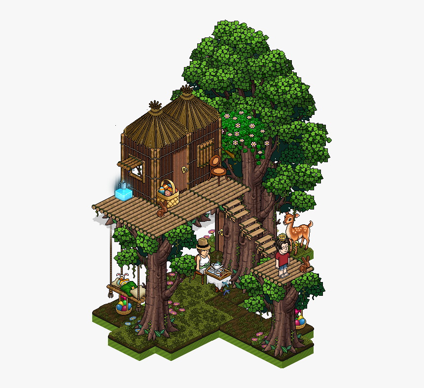 Easter Treehouse Bundle - Habbo Room Treehouse, HD Png Download