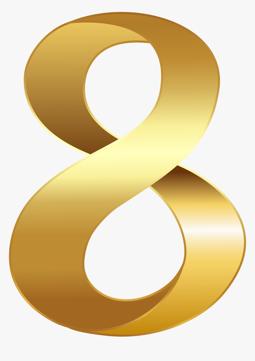 Transparent Eight Clipart - Golden Number Clipart, HD Png Download