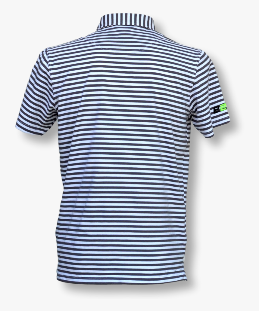 Polo De Hombre Gris Y Blanco Rayas - Polo Shirt, HD Png Download