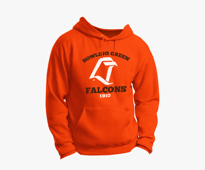 Bgsu Vintage Lt Logo Orange Hoodie - Hanes Ecosmart Hoodie Orange, HD Png Download