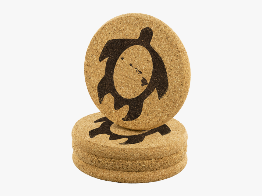 Honu Hawaiian Islands Round Cork Coaster Set, Coasters, - Drink Coaster, HD Png Download