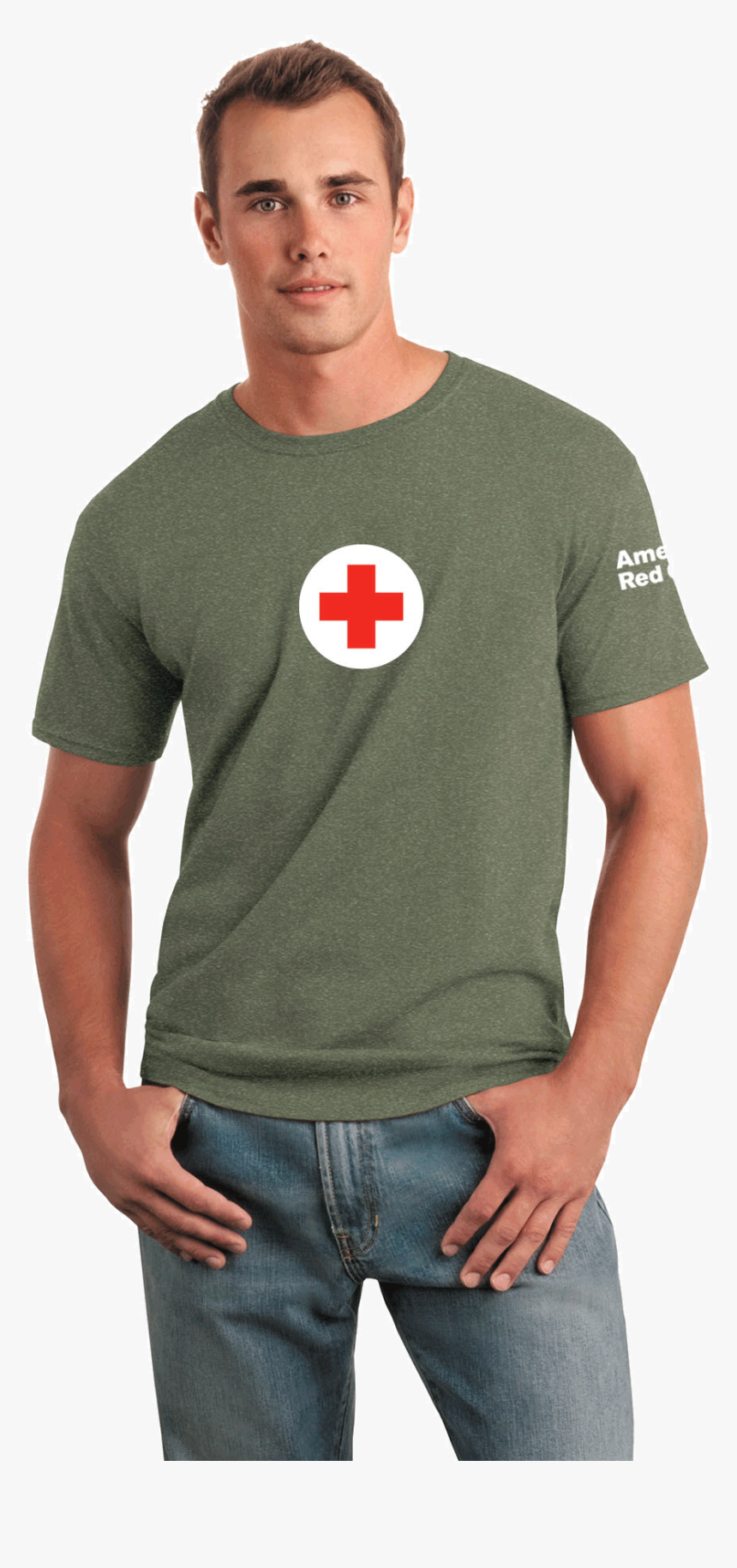 Unisex 100% Cotton Classic T-shirt With American Red - Gildan Softstyle T Shirt 64000 Heather Indigo, HD Png Download