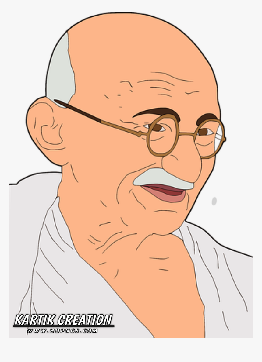 15 August Independence Day Wallpaper Hd - Outline Of Mahatma Gandhi, HD Png Download