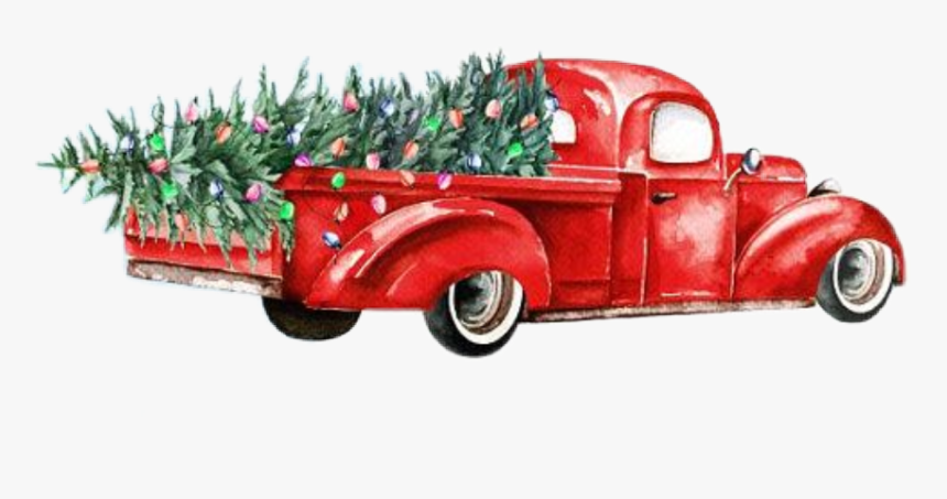 #vintage #christmas #truck #tree #christmastruck #png - Christmas Day, Transparent Png