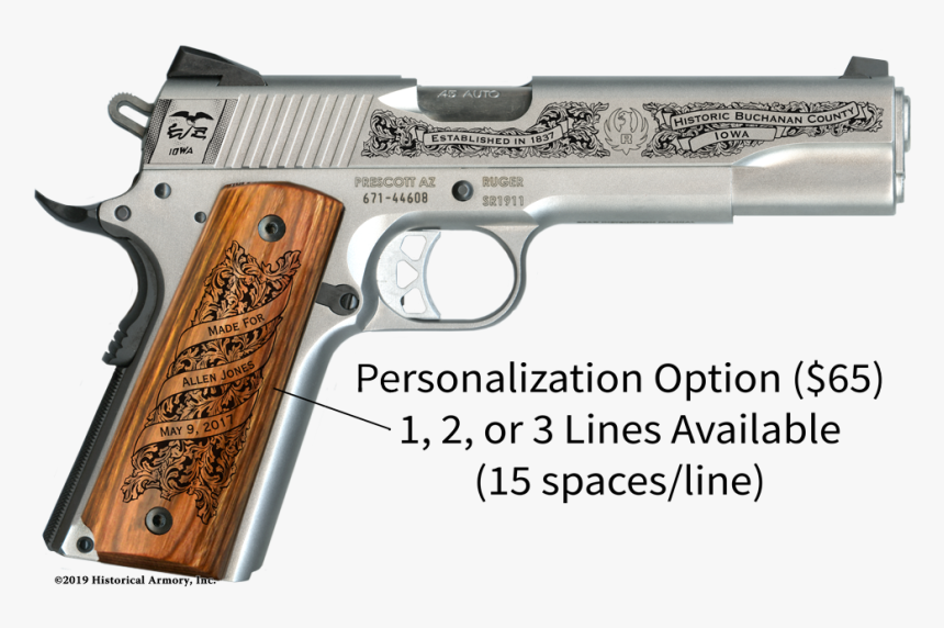Custom Engraved 1911, HD Png Download