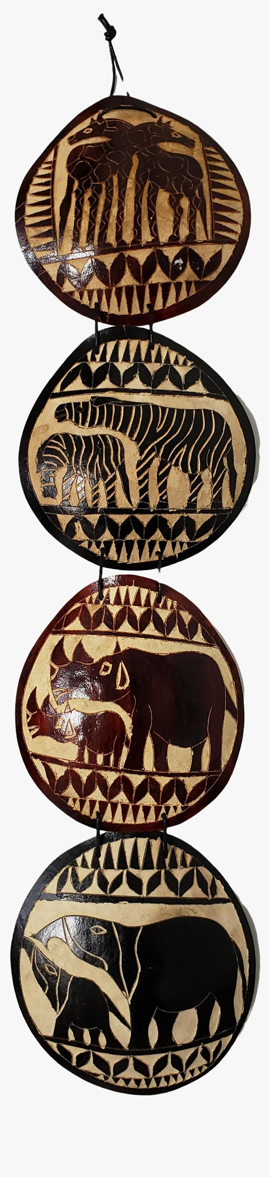 Authentic African Serengeti Gourd Slice Wall Hanging - Christmas Tree, HD Png Download