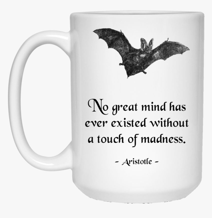 Coffee Mug With Bat And Aristotle Quote - Ovarian Cancer Survivor Teal Ribbon, HD Png Download