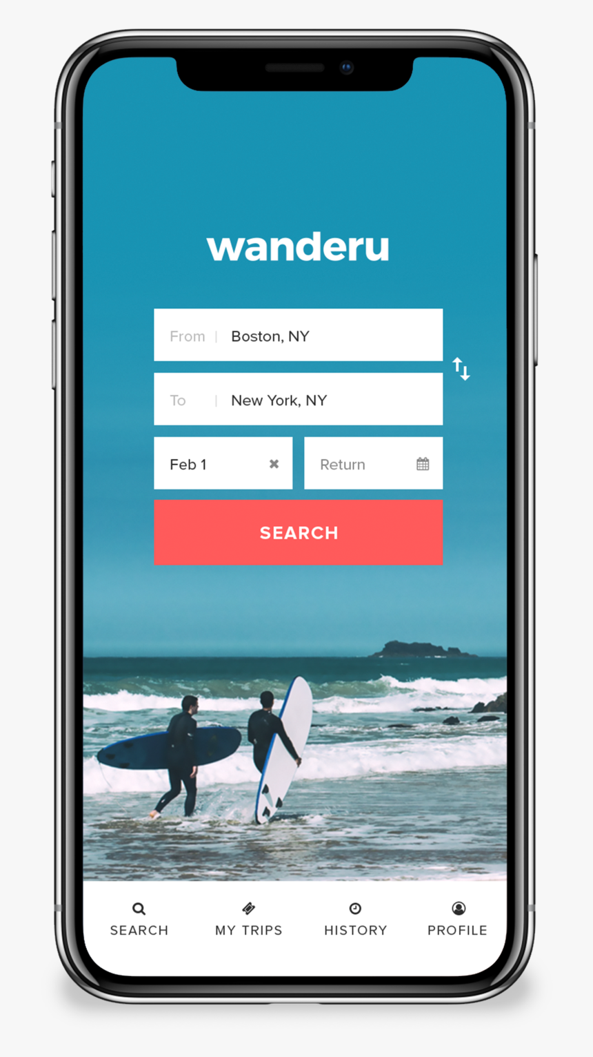 Wanderu App Search - Rts Carrier Service Mobile App, HD Png Download