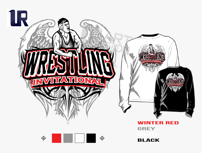 Wrestling Invitational Tshirt Vector Design Separated - Portable Network Graphics, HD Png Download