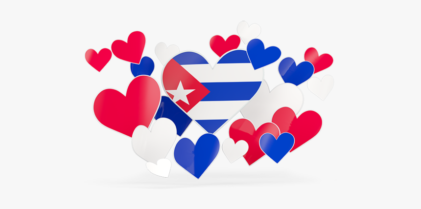 Flying Heart Stickers - Cuban Flag Hart Png, Transparent Png