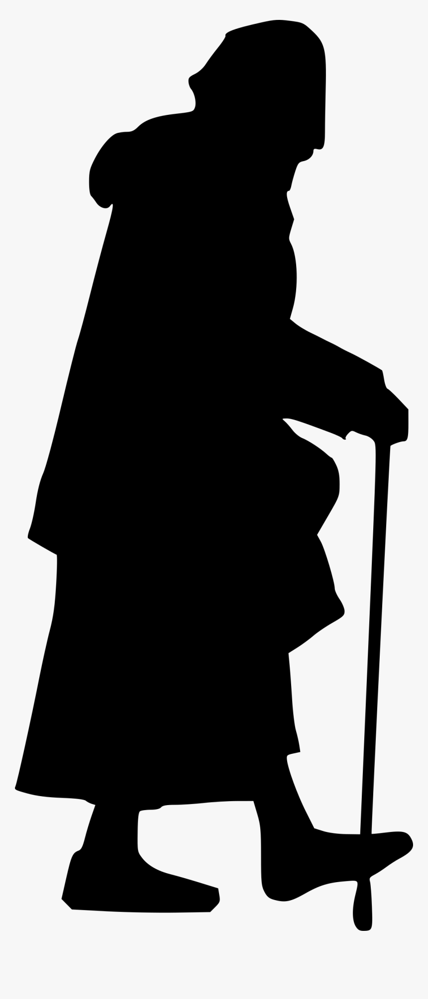 Old Person Silhouette Png, Transparent Png