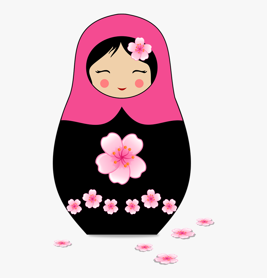 Pink Matryoshka Png, Transparent Png
