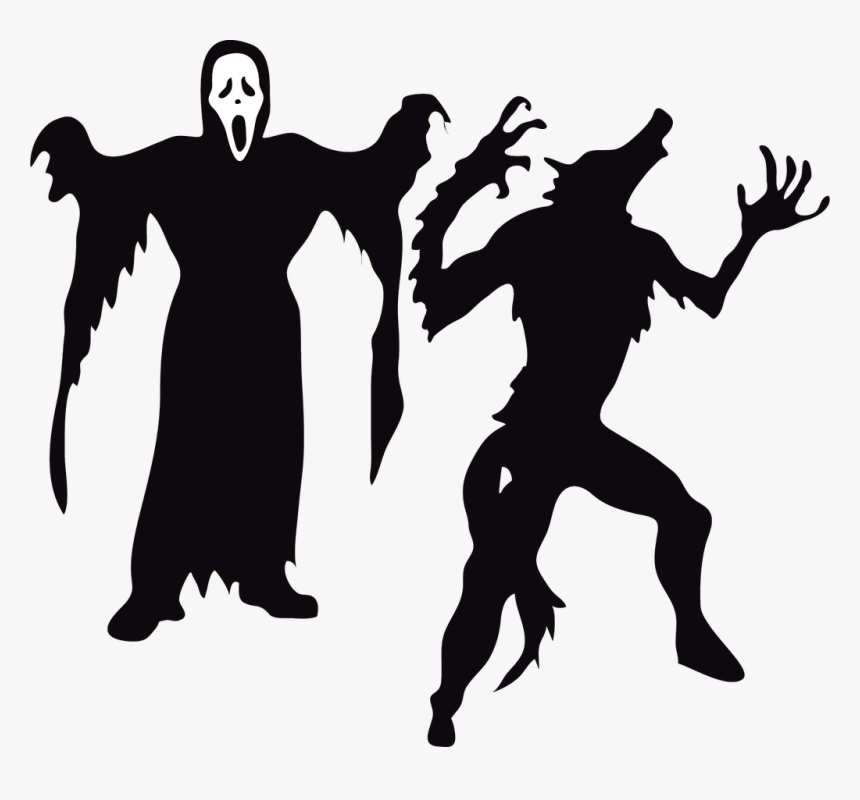 Silhouette Cartoon Image Korean Drama Graphics - Wolf Halloween Png, Transparent Png