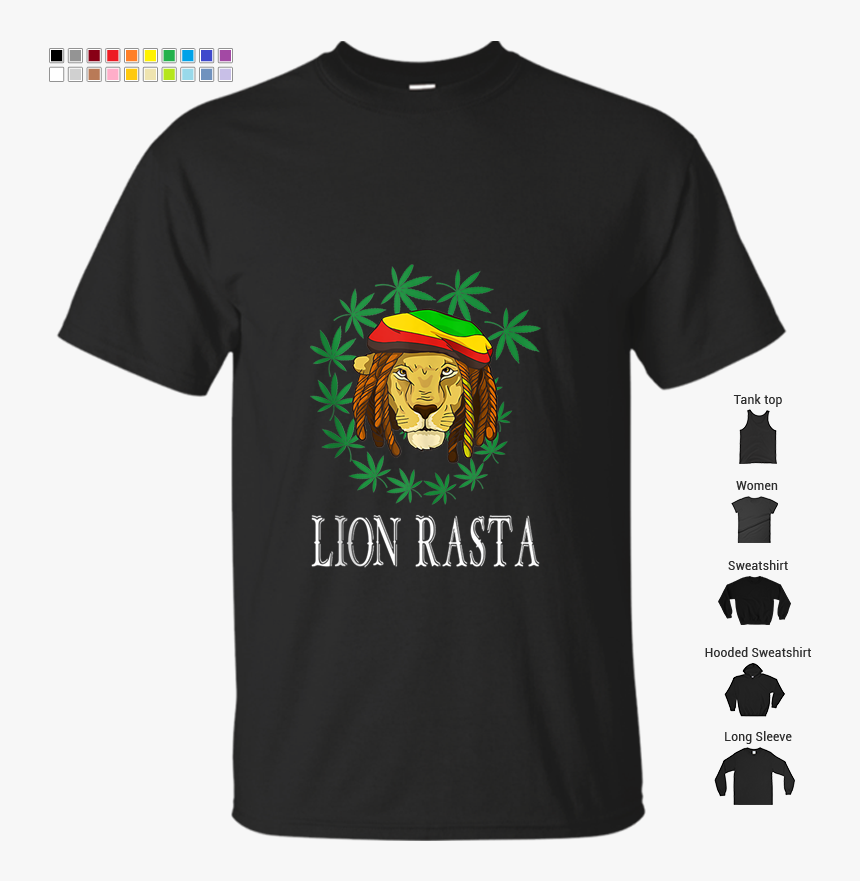 Funny Rasta Lion Reggae Lion Gift Tank Top - T-shirt, HD Png Download