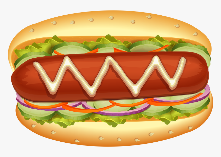 Hotdog Food Clip Art, HD Png Download