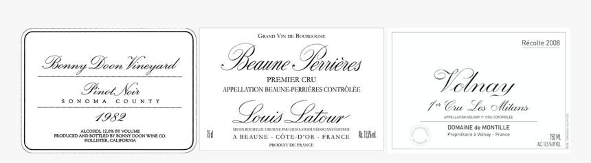 Original Bdv Pinot Noir Label, Louis Latour And De - Calligraphy, HD Png Download