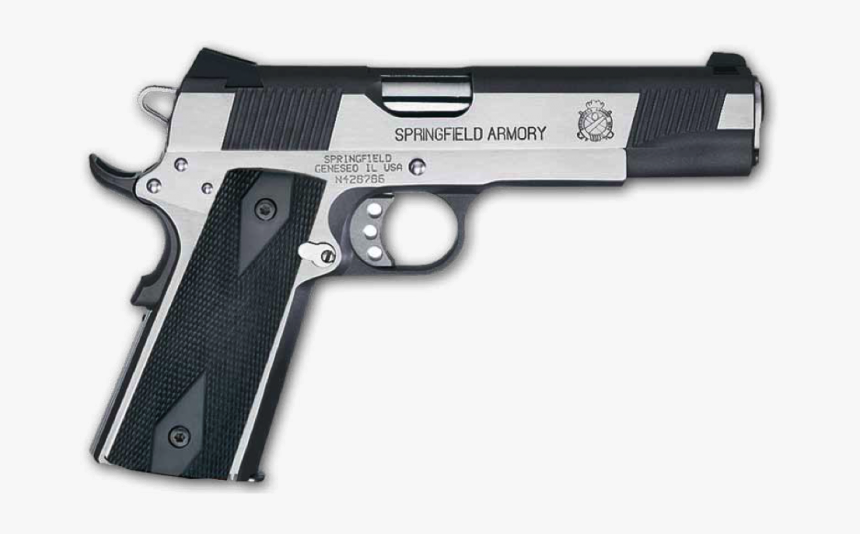Springfield 1911 Black Stainless, HD Png Download