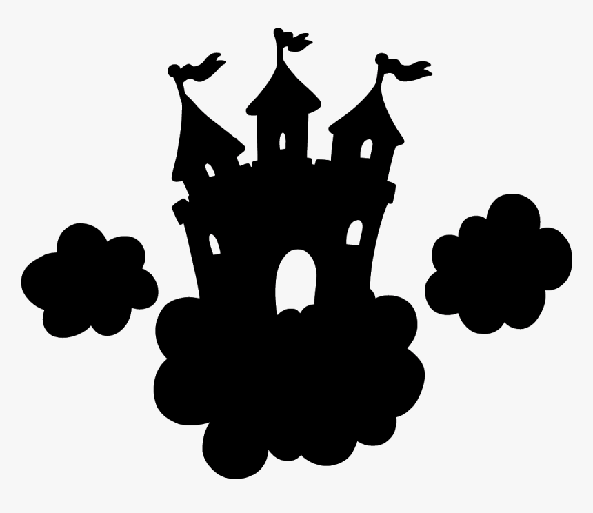 Castillo En Las Nubes - Silueta De Castillo Infantil, HD Png Download