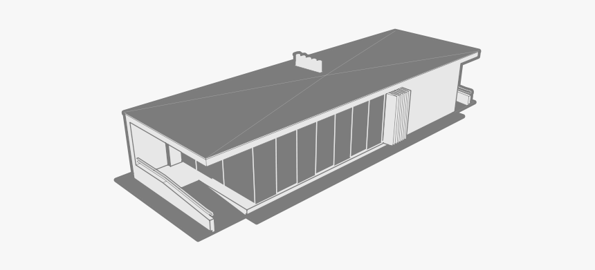 Roof House Clipart Clip Royalty Free Library Flat Roof - Flat Roof House Clipart Black And White, HD Png Download