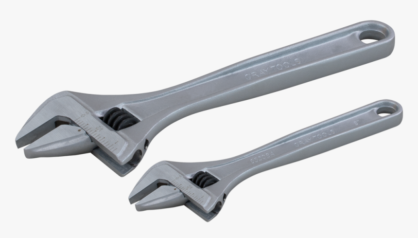 Gray Adjustable Wrench, HD Png Download