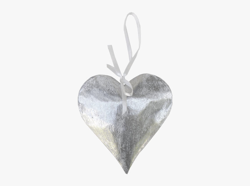 Silver Heart Christmas Ornaments, HD Png Download