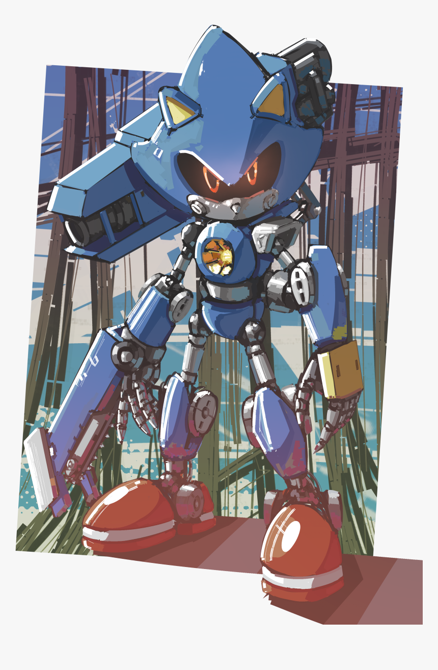 Metal Sonic, But He Has A Cannon And A Chainsaw - Метал Соника, HD Png Download